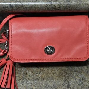 Coach Coral Leather Penny Legacy Crossbody Bag